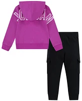 Jordan Baby Girls Fleece Pullover Hoodie and Pants, 2-Piece Set