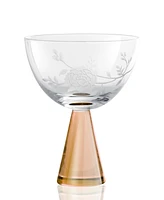 Qualia Glass Peony Coupes, Set of 2