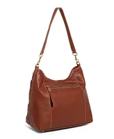 American Leather Co. Mercer Woven Top Zip Hobo