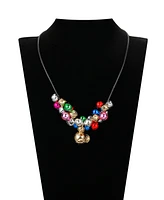 Disney Multi Color Mickey Mouse Jingle Bells Necklace