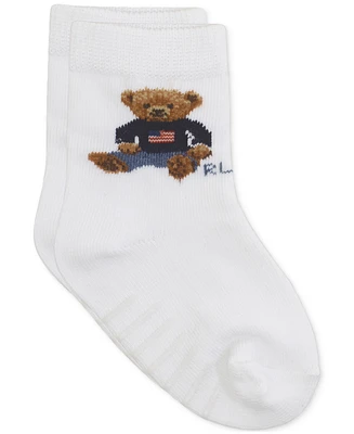 Polo Ralph Lauren Baby Boy Flag Bear Crew Socks