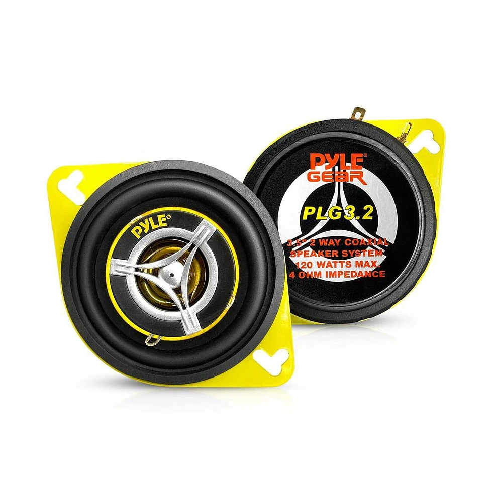 Pyle 3.5" Two-Way Car Speakers, 120 Watt