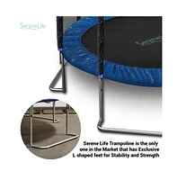 SereneLife Outdoor Trampoline with Safety Net - 8ft