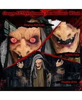 5 Ft Halloween Animated Standing Witch Life Size Decoration