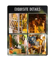 Flash Popup Diy 3D Book Nook Kit Flower House 176pcs
