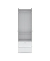 Depot E-Shop Vicco Armoire Wardrove 76" H, Hanging Rod, 2 Drawers, 1 Shelf