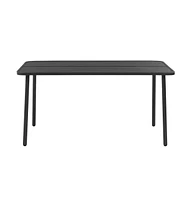 vidaXL Patio Table Dark Gray 59.1"x35.4"x28.3" Steel