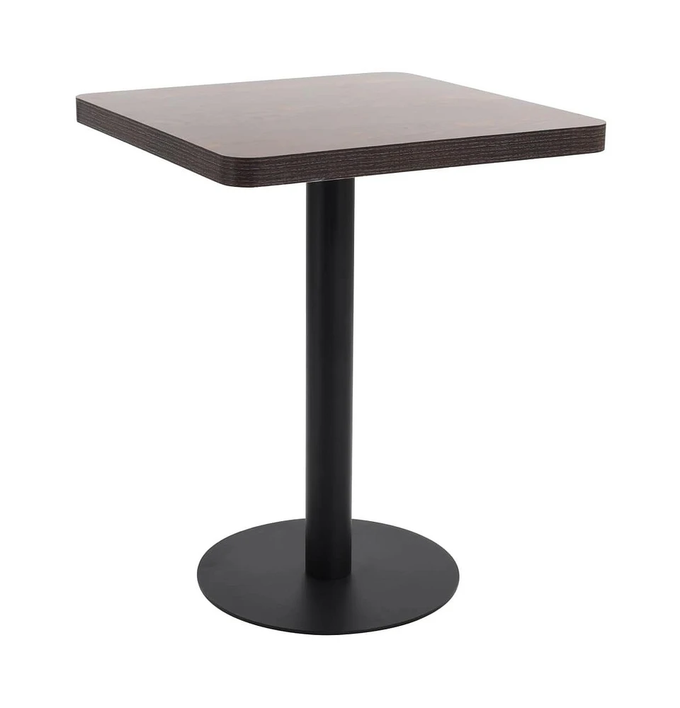 vidaXL Bistro Table Dark Brown 23.6"x23.6" Mdf