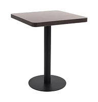 vidaXL Bistro Table Dark Brown 23.6"x23.6" Mdf