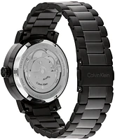 Calvin Klein Unisex Iconic Automatic Ionic Plated Black Stainless Steel Bracelet Watch 40mm