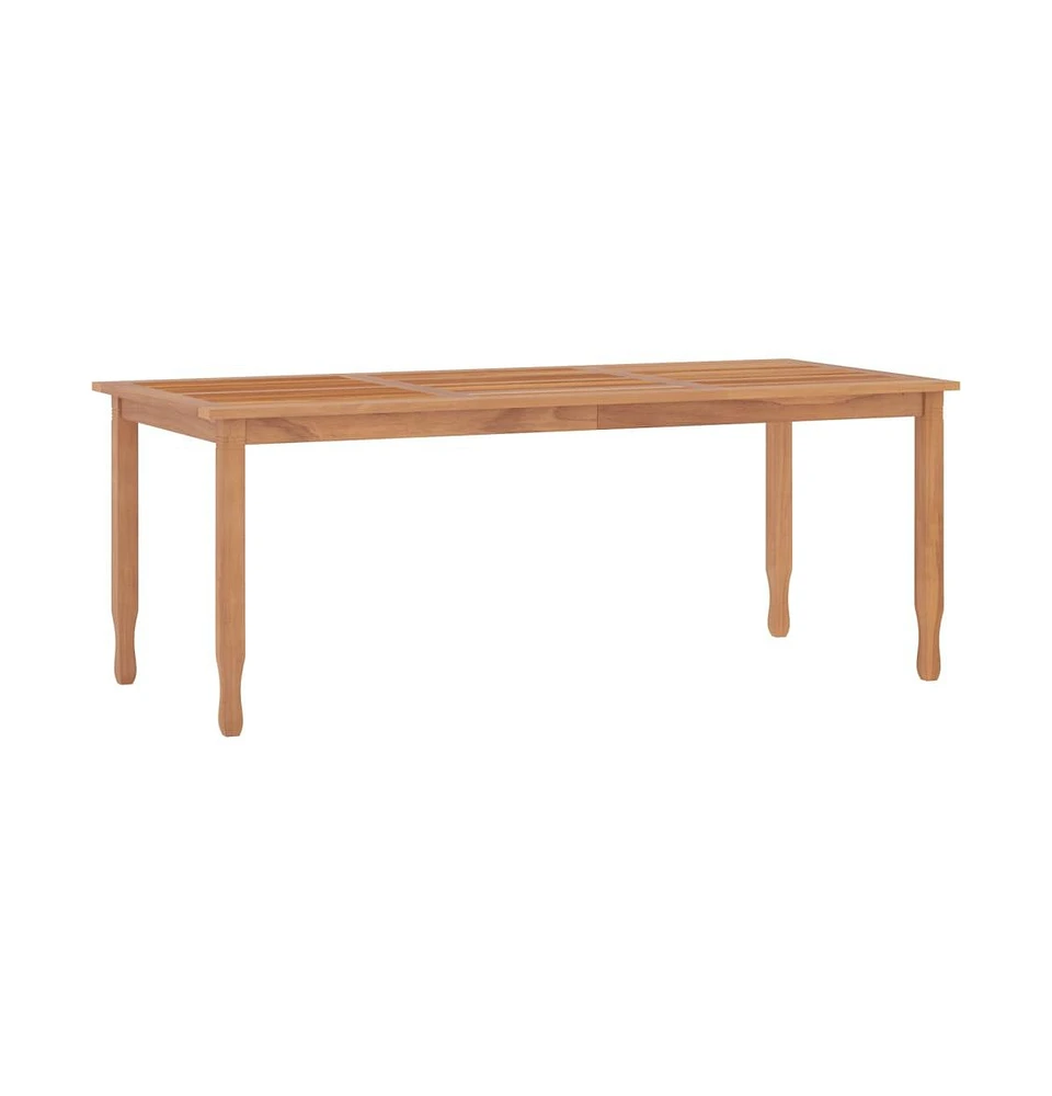 vidaXL Patio Dining Table 78.7"x35.4"x29.5" Solid Wood Teak