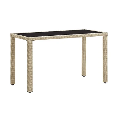 vidaXL Patio Table 48.4"x23.6"x29.1" Poly Rattan