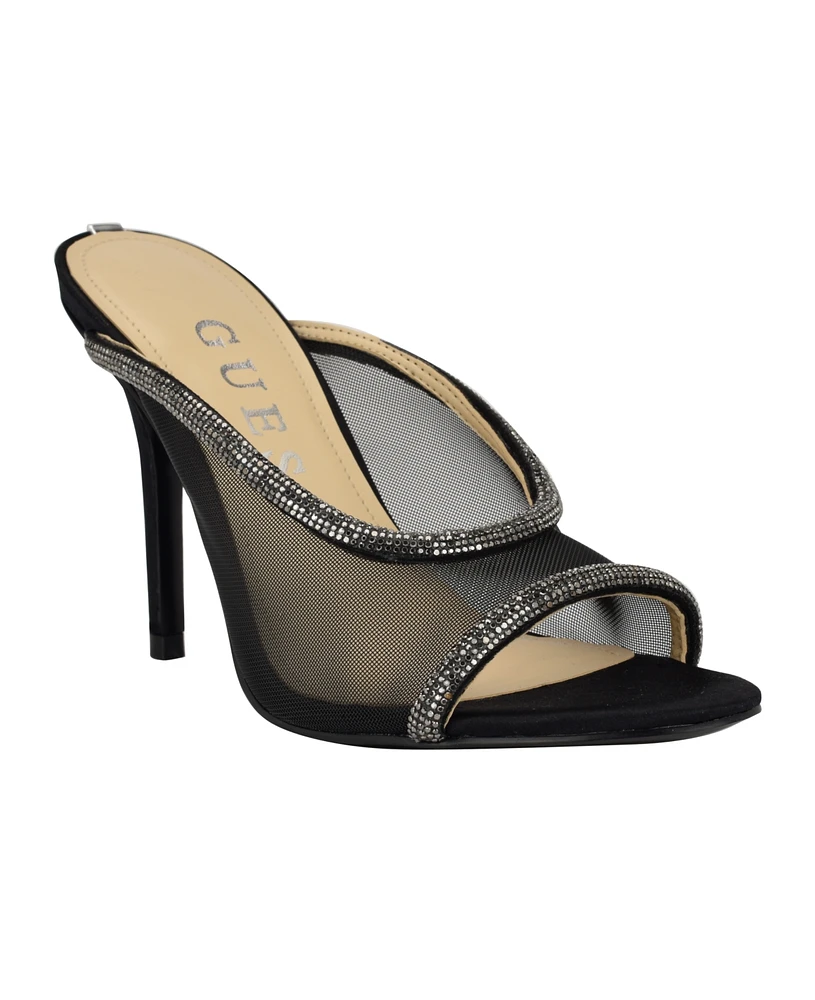 Guess Women's Mansa Embellished Mesh Stiletto Mules