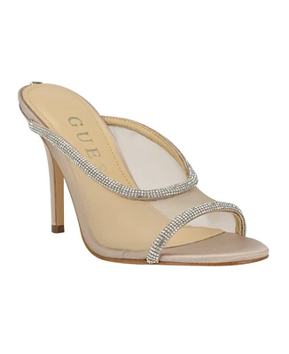 Guess Women's Mansa Embellished Mesh Stiletto Mules