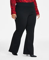 I.n.c. International Concepts Plus High-Rise Flare-Leg Pants, Exclusively at Macy's