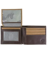 Timberland Men's Canvas Billfold Leather Wallet