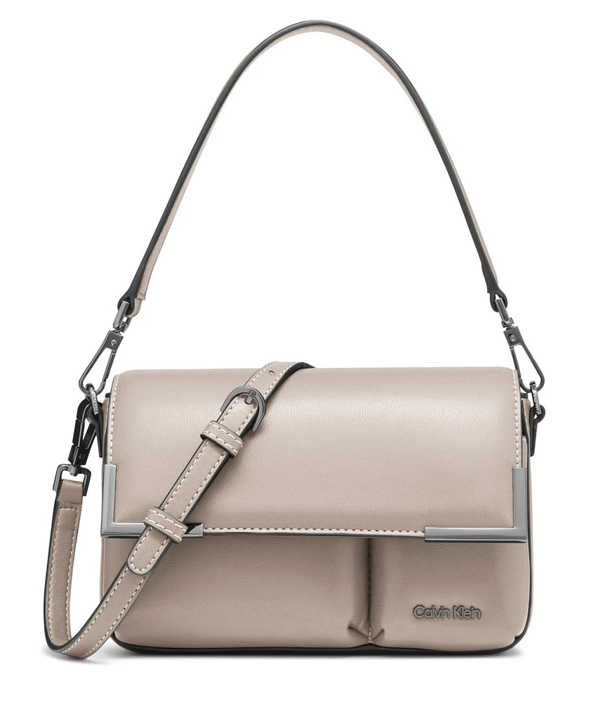 Calvin Klein Mica Flap Convertible Small Crossbody Bag