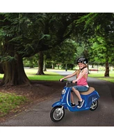 Razor Pocket Mod Miniature Euro 24V Electric Kids Ride On Retro Scooter, Blue