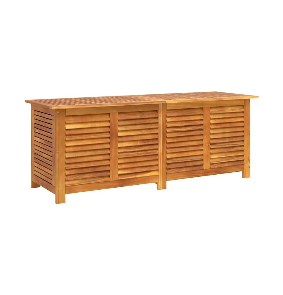 vidaXL Garden Storage Box with Louver 59.1"x19.7"x22" Solid Wood Acacia