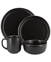 Elama Leo 16 Pc. Stoneware Dinnerware Set, Service for 4