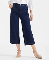 Style & Co Women's High-Rise Wide-Leg Crop Jeans, Created for Macy's