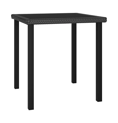 vidaXL Patio Dining Table 27.6"x27.6"x28.7" Poly Rattan