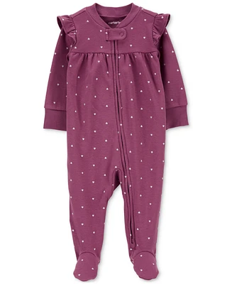 Carter's Baby Heart 2-Way-Zip Cotton Sleep & Play Footed Coverall