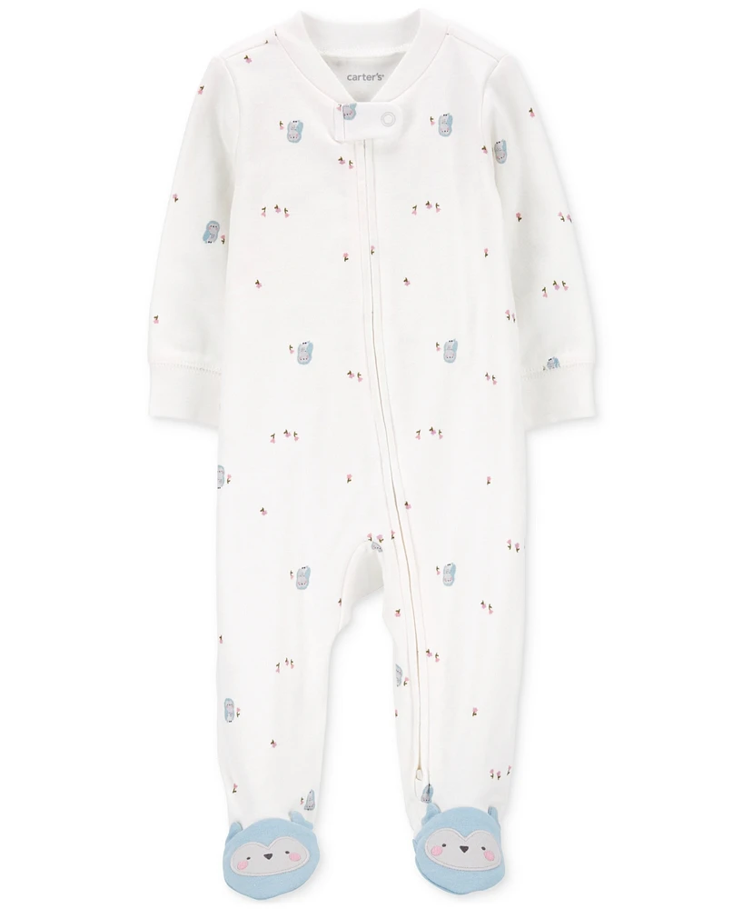 Carter's Baby Boys and Baby Girl 2-Way-Zip Cotton Sleep & Play Footed Pajamas