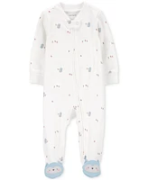 Carter's Baby Boys and Baby Girl 2-Way-Zip Cotton Sleep & Play Footed Pajamas