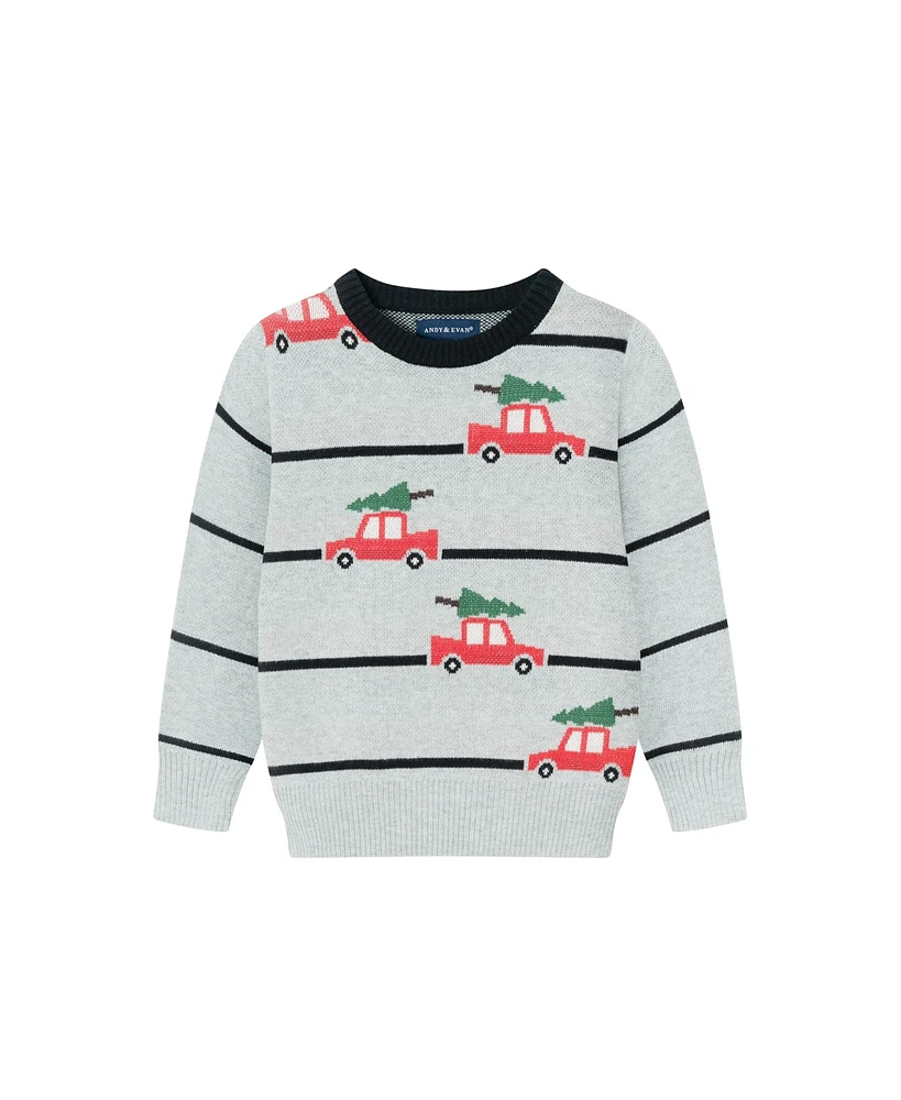 Andy & Evan Little Boys Toddler/Child Grey Holiday Sweater