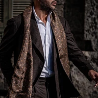 Canis Romanus - Wool Backed Silk Scarf for Men