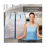 SereneLife Compact & Portable Infrared Sauna With Foldable Chair