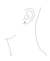 Bling Jewelry Small Cubic Zirconia Cz Halo Holy Mother Religious Medallion Style Yellow 14K Gold Oval Virgin Mary Stud Earrings