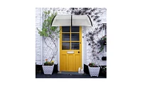 Slickblue Household Door & Window Awnings: Durable Black Holder for Weather Protection