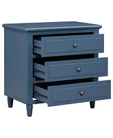 Slickblue 3-Drawer Nightstand Wood Cabinet for Stylish Storage