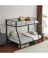 Slickblue Twin Over Full Metal Bunk Bed – Sturdy Bunk for Kids, Teens, and Adults