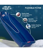 Flexible Flyer Winter Trek 5.5 Foot Plastic Utility Pull Sled w/Tow Rope, Blue