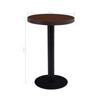 vidaXL Bistro Table Dark Brown 19.7" Mdf