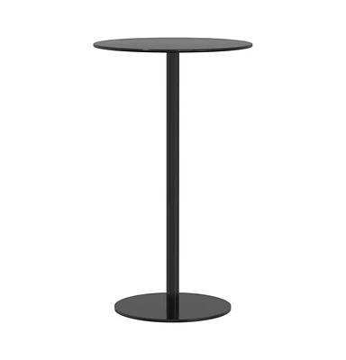 vidaXL Patio Table Round Black 23.6"x41.3" Steel