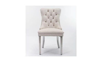 Slickblue Modern High-End Tufted Velvet Upholstered Dining Chair with Solid Wood Frame Contemporary Elegance