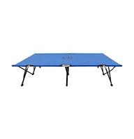 vidaXL Two Person Folding Sun Lounger Blue Steel
