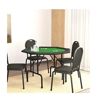 vidaXL 8-Player Folding Poker Table Green 42.5"x42.5"x29.5"
