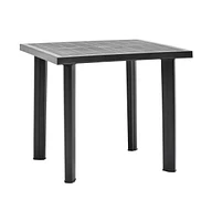 vidaXL Patio Table Anthracite 31.5"x29.5"x28.3" Plastic