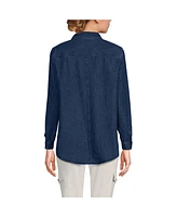 Lands' End Women's Denim Button Front Shirt