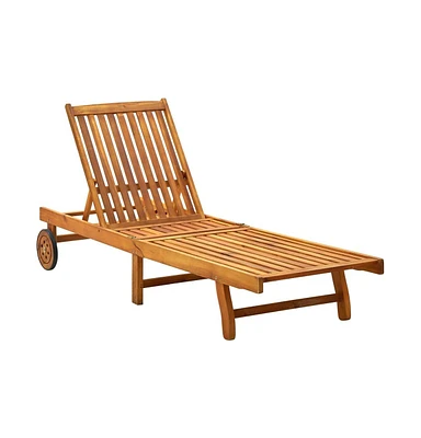 vidaXL Sun Lounger Solid Acacia Wood