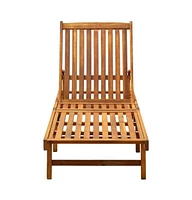 vidaXL Sun Lounger Solid Acacia Wood