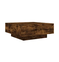 vidaXL Coffee Table Smoked Oak 31.5"x31.5"x12.2" Engineered Wood