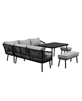 Inspired Home Taiden Outdoor 5pc Seating Group