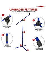 5 Core Tripod Mic Stand Heavy Duty Adjustable Holder Floor Microphone Boom Arm - Dark Blue