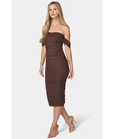 Bebe Women's Ruched Midi Dress